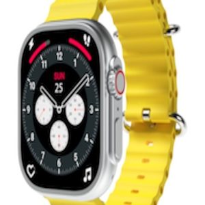 DAORKOW Ultra-Thin Golden Smartwatch 1.96"e; AMOLED, Wireless 5.2, Multi-Sport Modes, Music & Call Functions, Alloy Body, Silicone Strap, Rechargeable Lithium Polymer Battery, Compatible with for iphone & Android