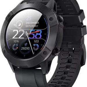 Sporty Style Watch with Flip Cover, Built-in Earphones - 2-in-1 Smartwatch, 2.01-inch Full Touch Screen, Wireless Calling - Message Notifications - Photo Control - Weather Updates - Music Playback - Dial Switching, Outdoor Fitness Watch - Multiple Sports