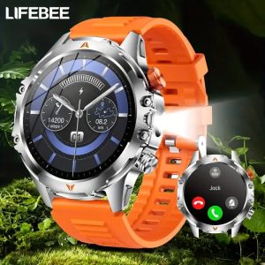 COIUSOR&apos;s new 2.01 &quote;smartwatch, built-in LED flashlight, purple light, mobile phone sync information, wireless call, IP68 waterproof, 100+ sports modes, outdoor sports, Men&apos;s and Women&apos;s smartwatch, can connect to a variety of mobile phone systems