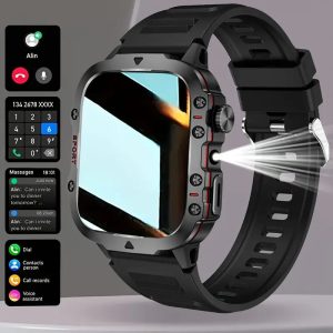 LOKMAT APPLL 5 MAX Smart Watch, 2.4&quote; TFT Screen MTK6762 Chipset Dual Camera Smart Watch Phone Replace Strap With Flashlight