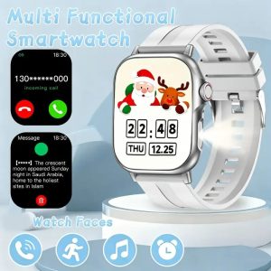 BOZLUN Smartwatch, 1.39"e; HD Touch Screen with 60Hz Refresh Rate, Silicone Strap,, Multi-Sport Tracking, Wireless & Message Notifications for Android & Apple Devices, Smartwatch Notifications|Stylish Timepiece|Zinc Alloy Case