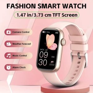 New Full Screen Touch Smart Watch for No APP No Phone Needed, 1.8&quote; Fitness Tracker Watches Pedometer, 500mAh, Camera, Video Playback, LED Flashlight, &apos;s Story, IP68 Waterproof, Step Counter, 26 Games Smartwatch for Girls Boys, Step Counter Watch