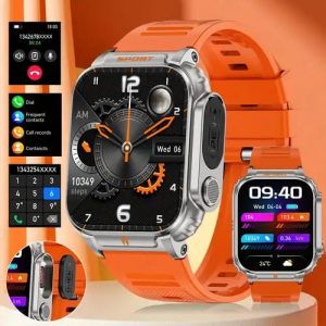 SENBONO Men'S Smart Watch, 340mAh Battery, Step Counter, Calories, Distance Fitness Tracker, Weather, Information Push and Read, Alarm, DIY Watch Face, Wireless Call, Rechargeable Lithium Battery-Polymer, Wireless, TFT Screen, Silicone Strap, USB Charging