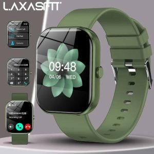 [Holiday Gift] Lonzerei New Fashion 2.01-Inch HD Wireless Call Smart Watch Men&apos;s Multi-Sport Fitness Band Long Battery Flashlight Outdoor Sports Watch Voice Assistant High Quality Smart Watch Cycling Timer + Holiday Gift