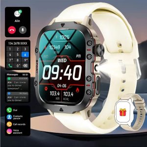 Smartwatch for Men with 2024 GPS Movement Tracking, 360*360 HD Screen, Wireless Voice Call with AI, NFC, Voice Assistant, Compass, Men's Sports Fitness Smartwatch, Father's Day Gift, Rugged Smart Watch for Men, Smart Watch for Women High Quality, Smartwat