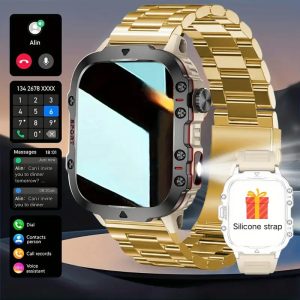 RESOPINDA Women'S Casual Fashion Smart Watch with Wireless Call, Remote Photo & Music Control, Alarm Clock, Calorie & Pedometer Tracker, Ultra-Thin Stainless Steel Band - Compatible with for iphone/Android, Perfect Gift for Women, Fitness Tracker, Sleek W