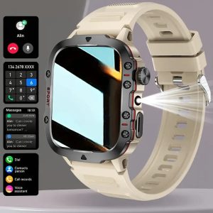 [Water-Proof GPS Watch] Water-Proof GPS Smart Sport Watch | 1.43-Inch AMOLED/466*466 HD Full Touch Screen, GPT Function, Super Thin&Light with Stainless Steel Case, Supports Wireless Calling, Sports Tracking, 3ATM Deep, Outdoor Compass, Altitude Monitorin