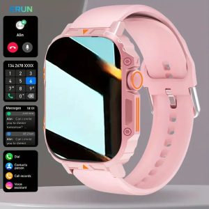2025 new outdoor smartwatch, high-definition full touch screen, 1000mAh battery, equipped with 2 different watch straps, wireless calling, information prompts, sports data recording, with flashlight, 100+sports modes, the best gift for people, Sports
