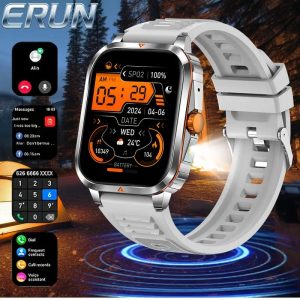 YAOCX 2025 New Men&apos;S Outdoor Sports Smartwatch with 2, 13-inch HD AMOLED Screen, 100+ Sports Modes, 1000mAh Large Battery Long Battery Life, IPX8, Zinc Alloy Body, Built-in Compass/Barometer/Altimeter, Step/Sleep Tracking, Rugged, Fitness Companion, Exqui