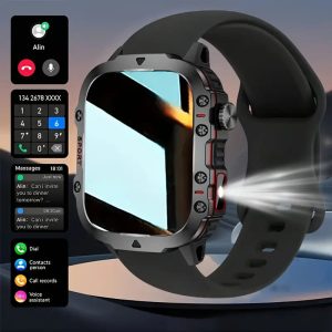 DAORKOW 2024 New smartwatch Answer/Talk Outdoor Sports Watch LED Altimeter 100+ Sports Mode 360mAh battery Multimedia messaging View weather Pedometer Fitness Tracker for Android iPhone Gift, Workout Companion, Multimedia Smartwatch, Modern Fitness Wear