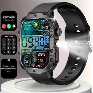2025 New 1, 32-inch Outdoor Full Touch Screen Smart Watch, Suitable for Men&apos;S/Women&apos;S Smart Watches, Equipped with High Brightness LED Flashlight, 100+ Sports Modes, Fitness Tracking Watch, Fantasy Pink Design, Multiple Colors and Styles, Built-in Compass
