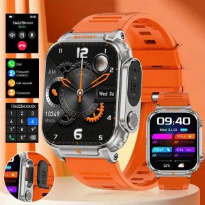 2025 New Men&apos;S Smart Watch, 2-in-1 Smart Watch and Earbuds, High-Quality Wireless Calling Answer/Make Calls, 1.53-inch HD AMOLED Full Touch Screen, 100+ Sports Modes, Puzzle Games, Voice Assistant, Weather Forecast, Timer, Alarm Clock
