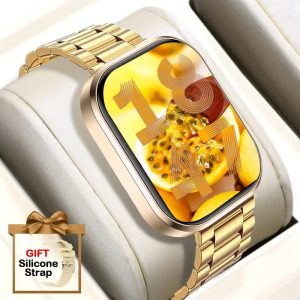 Synwoo Unisex Purple Smartwatch with LED Flashlight, UV Light, Wireless Calling, Multiple Sports Modes, Music Player, Pedometer - High Quality, Rechargeable, Ideal Gift for Christmas & Halloween, Compatible with for iphone & Android, Smart Watch for Andro