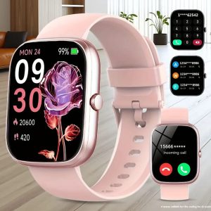 [1.47-Inch Smartwatch] 1pc 1.47-Inch Smartwatch, Minimalist Design, 3D Curved TFT Screen, 90% Screen-To-Body Ratio, 100+ Sports Mode, Wireless 5.3, Silicone Strap, Lithium Battery Polymer 190 Mah, Magnetic Charging, Rechargeable Battery, with Alarm Clock,