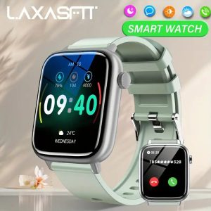 1.57-Inch High-Resolution Full Touch Screen Smartwatch, Zinc Alloy Case And Metal Strap, Equipped with Flashlight, Pedometer, Calorie, Distance, Sleep Monitoring, Exercise Mode, Call Reminder, Wireless 5.3, Social Sharing, Answering And Dialing, Changing