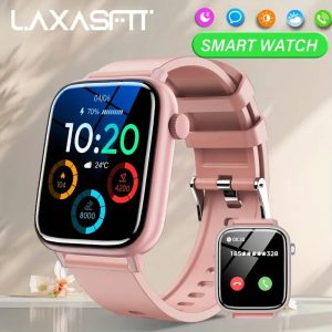 2025 New Smart Watch for Men, 800mAh/1.75-inch Large HD AMOLED Touchscreen Smartwatches with LED Flashlight for iPhone and Android, Fitness Tracker with 110+ Sport Modes, Sleep Monitor, Black