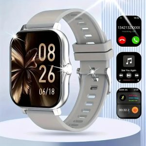 Smart Watches for Men Women with Calling Function, Alexa Built-in, 1.83' HD DIY Dial, Sleep Tracking, Real-time Stress Detection, 100+ Sport Modes Activity Fitness Tracker, with Smart Message Reminder, Menstrual Period Tracking, Weather Forecast, Breathin