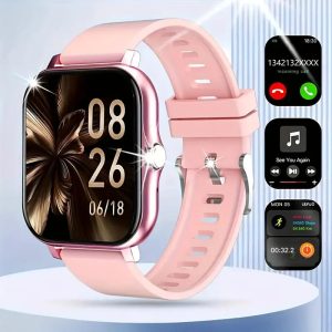 SGDDFIT 1.58inch AMOLED Smart Watch for Women & Men - Wireless Fitness Tracker with Call Integration, Sleep Monitor, Activity Tracker, Calorie Counter, 240mAh Battery