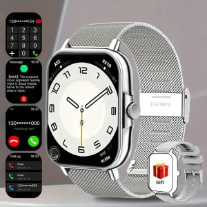 High-Quality Men'S New Outdoor Sports Smart Watch, Battery, Wireless Calling And Message Notifications, IPX8 Waterproof, 1.85-Inch HD Full Touchscreen, Over 100 Sports Modes, Flashlight Feature, Compatible with for iphone And Android Phones, an Ideal Gift