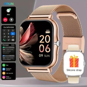 LIGE 2025 Men&apos;S Smartwatch, 1.96&quote; HD IPS Display, 400mAh Long-Lasting Battery, USB Charging, Stainless Steel Strap, Compatible with iPhone & Android, Non-Waterproof, 360p Resolution, Alloy Body