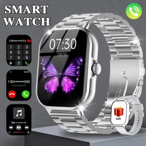 [Men&apos;s Smart Watch] Men&apos;s Smart Watch | Business, Wireless Call & Message Sync, Sports Fitness Tracker, Wallpaper, iPhone & Android, Office Wearable Tech, Modern Design, Minimalist, Lightweight, Scratchresistant Display