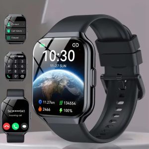 New stylish multifunctional smart watch, wireless calls, mobile phone synchronization information, voice assistant, multiple sports modes, pedometer alarm clock, high-quality sports watch, suitable for Android and iPhone mobile phones, Men's gifts!