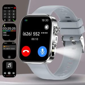 COIUSOR New 2, 01-inch GPS Smartwatch, GPS Location, Wireless Calling and SMS Alerts, Compass, Altitude, Pressure, IP68, 100 Sports Modes Fitness Tracking Smartwatch, Suitable for IOS and Android Phones, Suitable for Men and Women Outdoor Enthusiasts